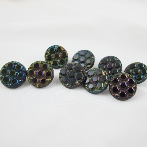 Antique Carnival Glass Buttons