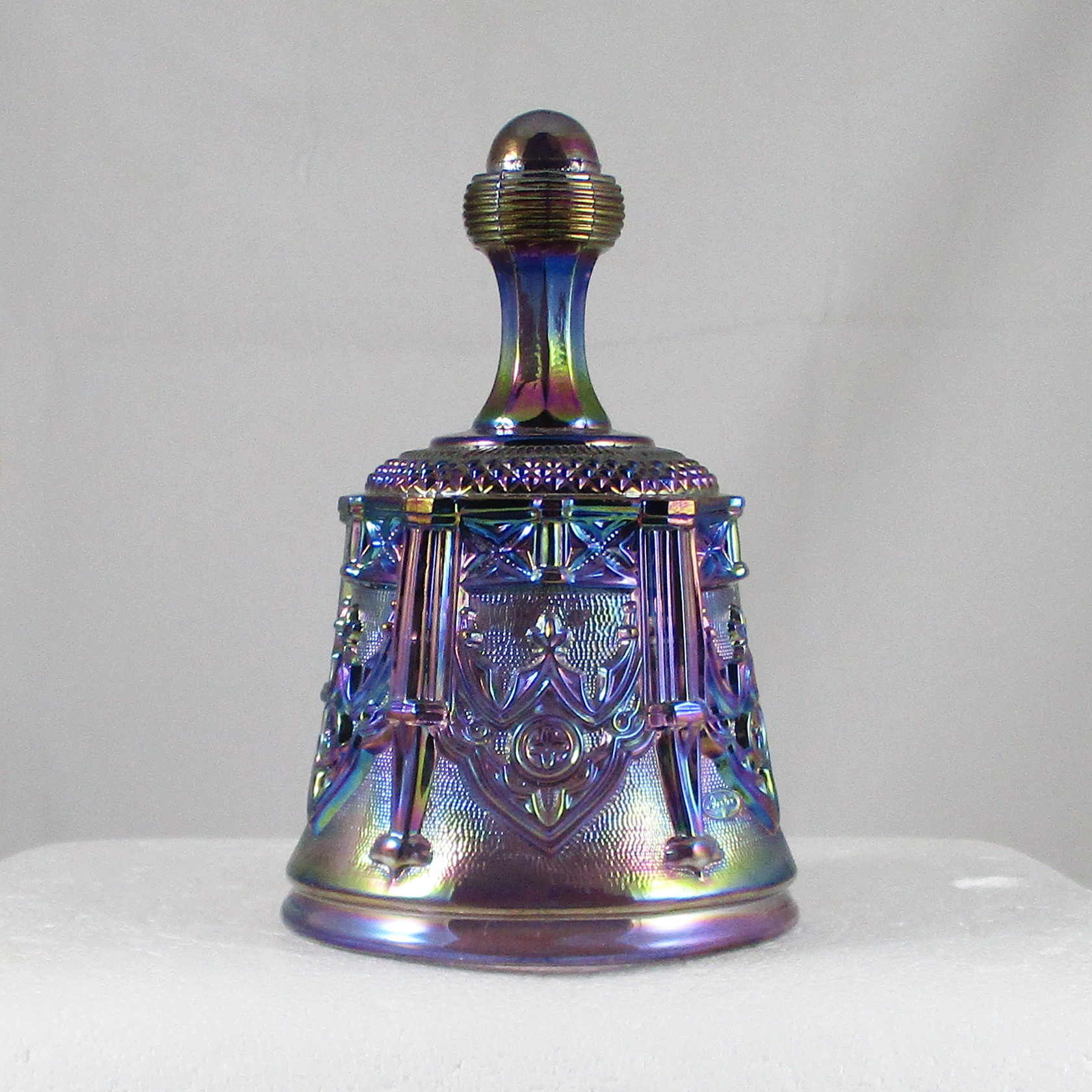 Fenton Lavender Sable Arch Carnival Glass Hand Bell Carnival Glass