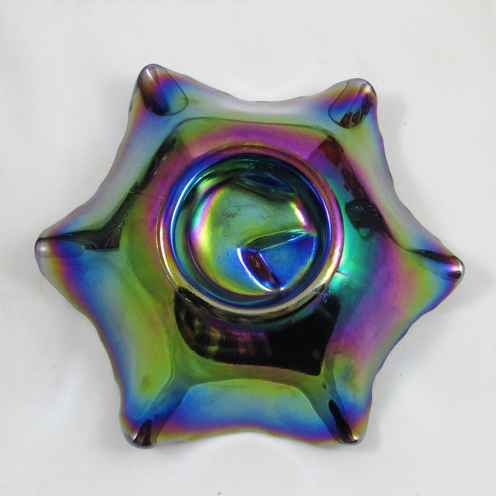 Surf Wave Purple Glass Decor Bowl
