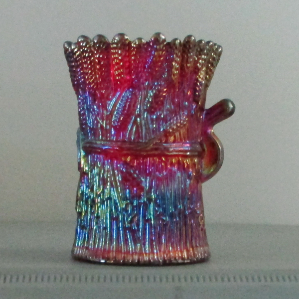 St. Clair Sheaf of Wheat Red Carnival Glass Toothpick Holder – Bob & Maude 1974